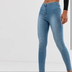 ASOS brand Parisian high waist skinny jegging.